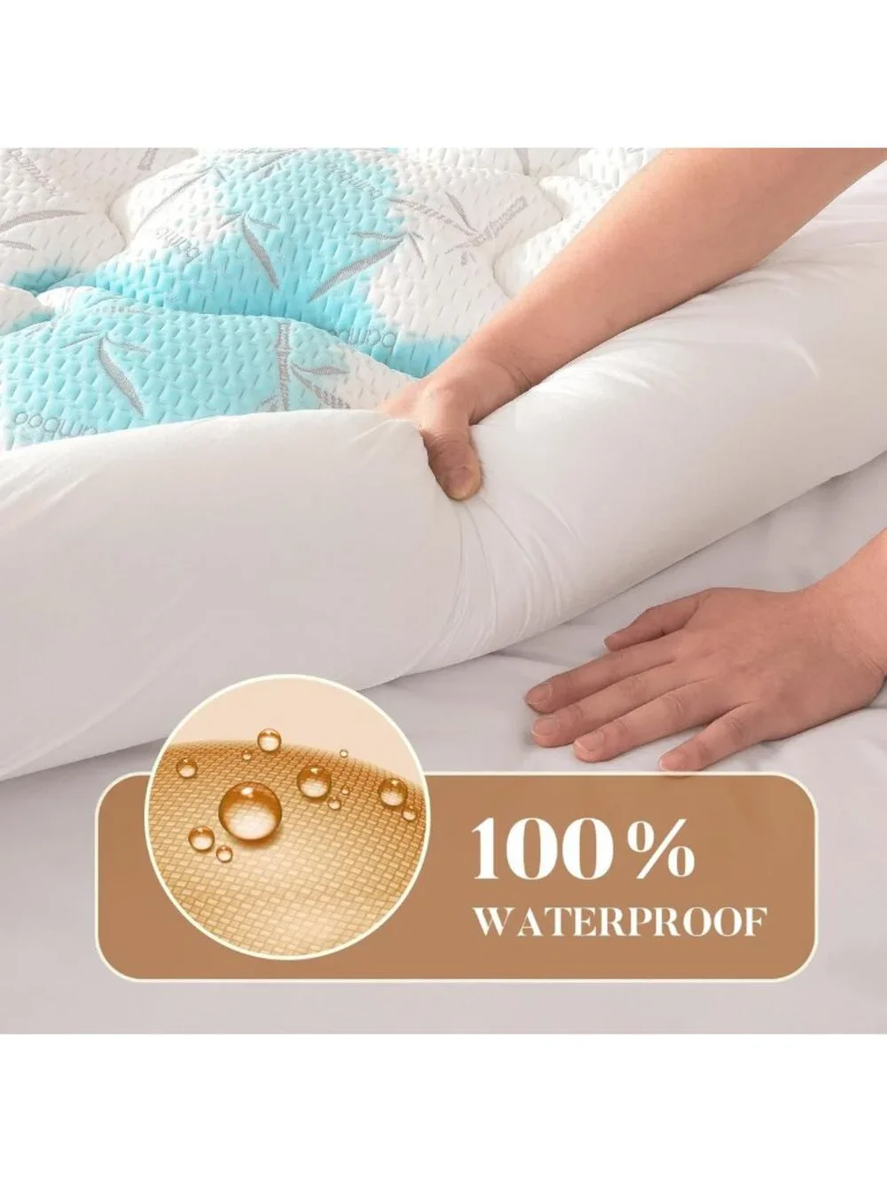 Thick Queen Mattress Topper - Soft Pillow Top, Deep Pocket, Waterproof